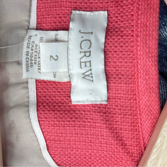 J. Crew Cropped Frayed Blazer Size 2 in Coral - Picture 9 of 10